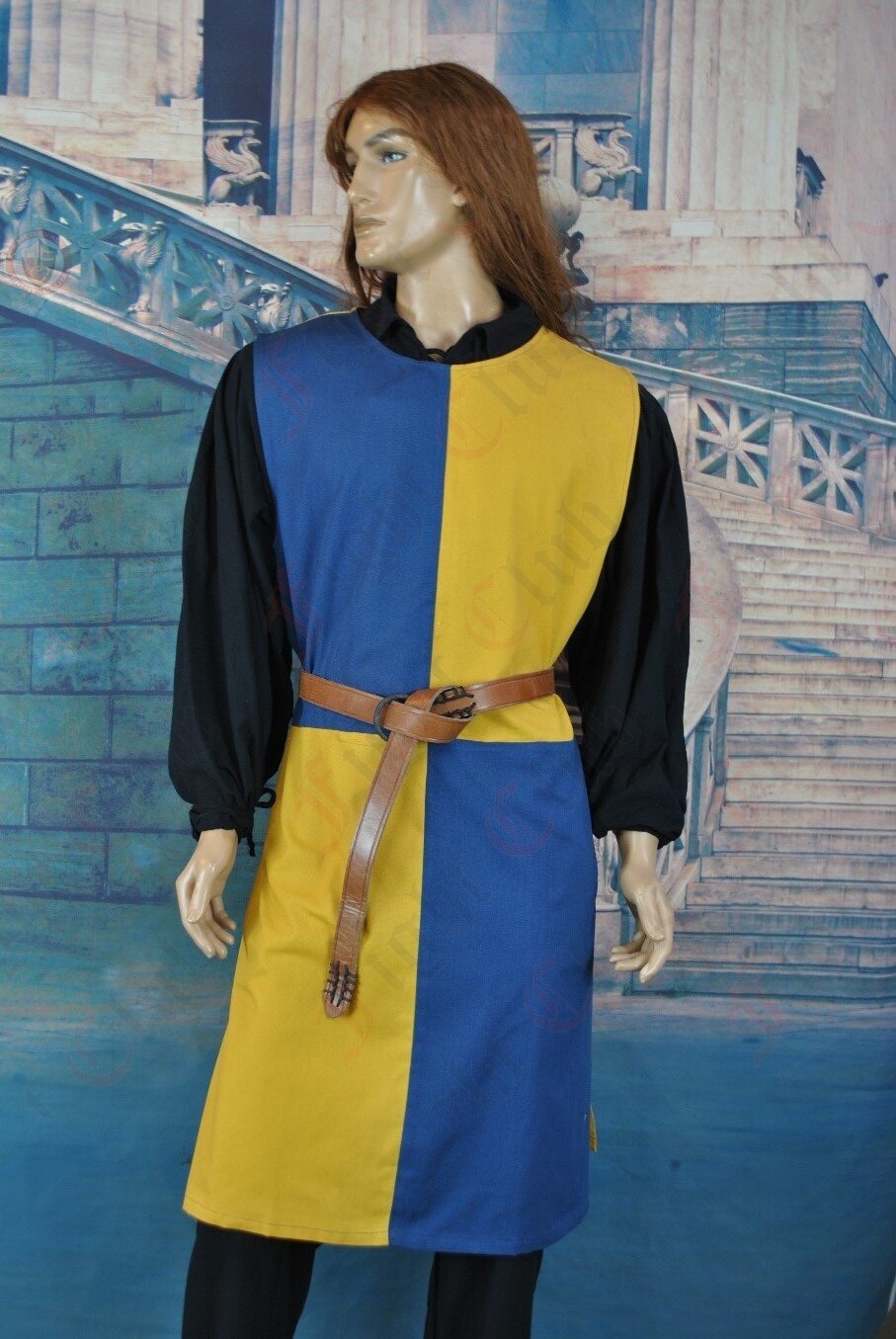 Medieval quartered surcoat tabard tunic for medieval costume.