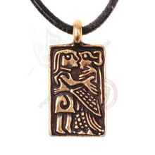 bronze lover viking pendant